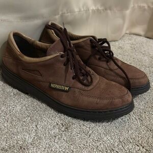 Women's Mephisto Shoes 7 City Hiker Leather Walking Brown Suede EUR 4.5 Thick